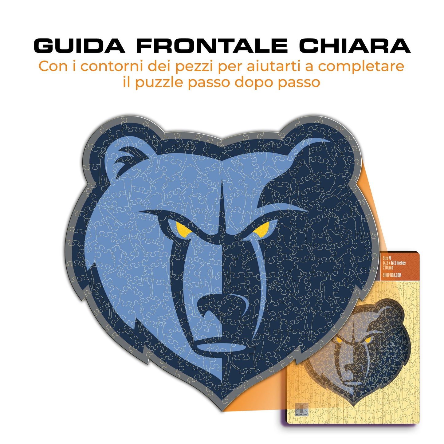 Memphis Grizzlies™ Logo - Puzzle di Legno
