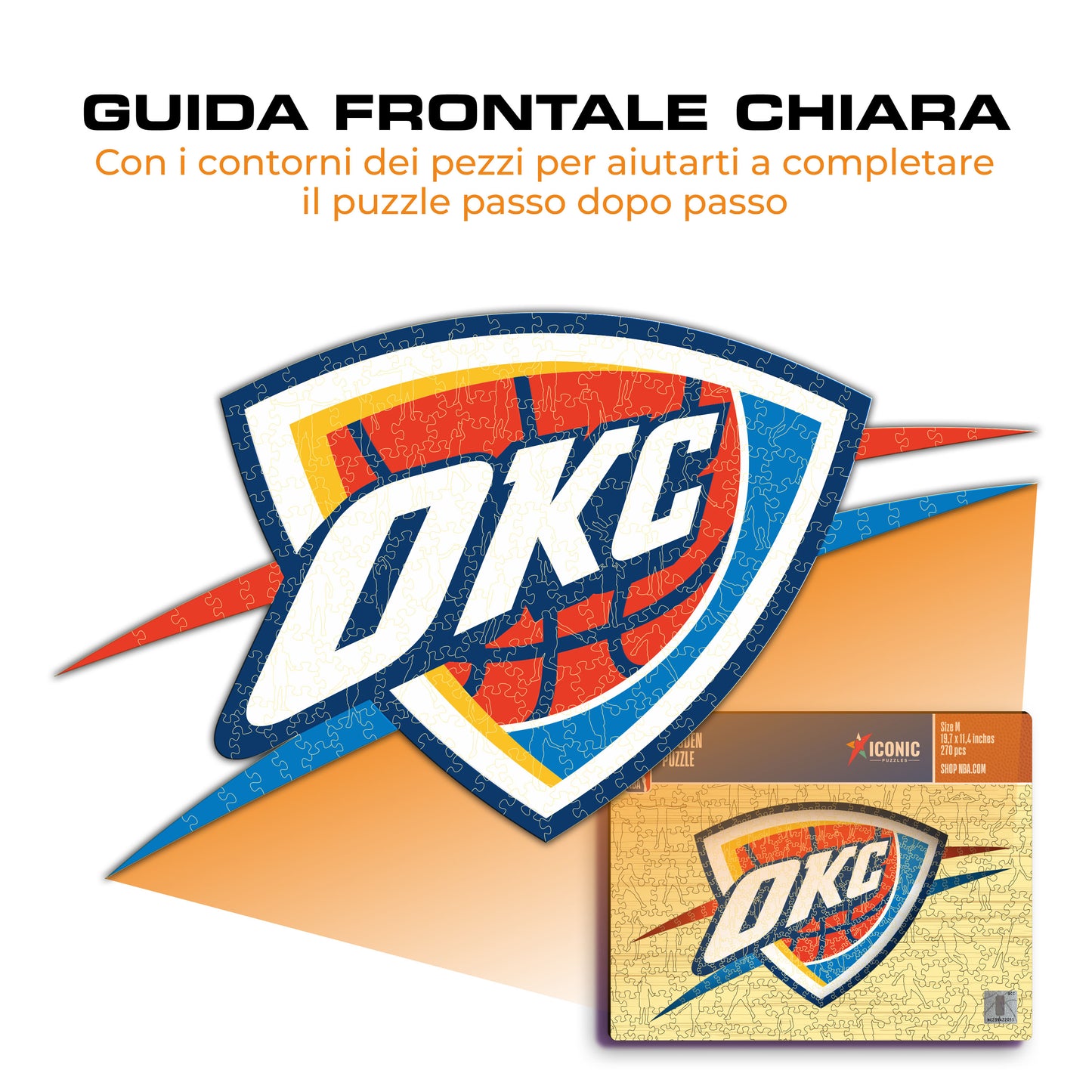 Oklahoma City Thunder™ Logo - Puzzle di Legno