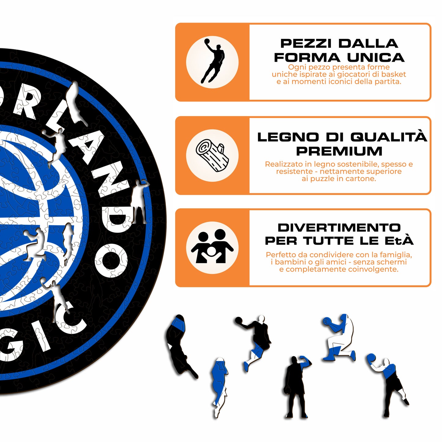 Orlando Magic™ Logo - Puzzle di Legno