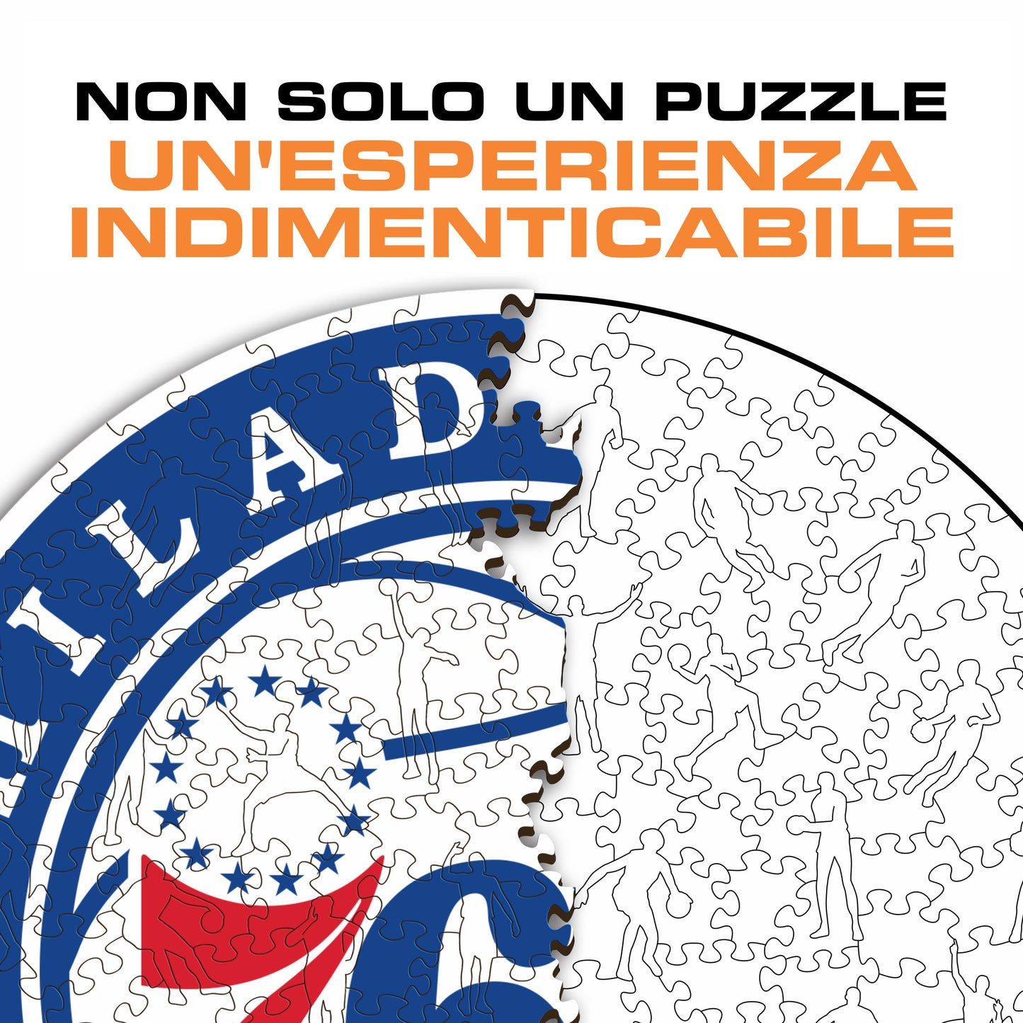 Philadelphia 76ers™ Logo - Puzzle di Legno