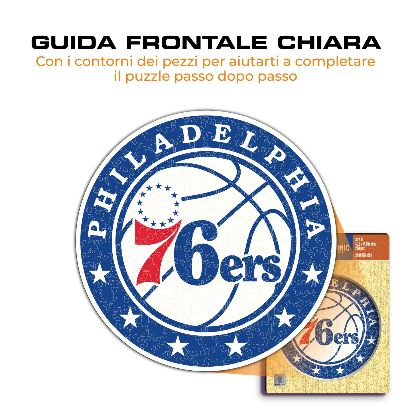 Philadelphia 76ers™ Logo - Puzzle di Legno