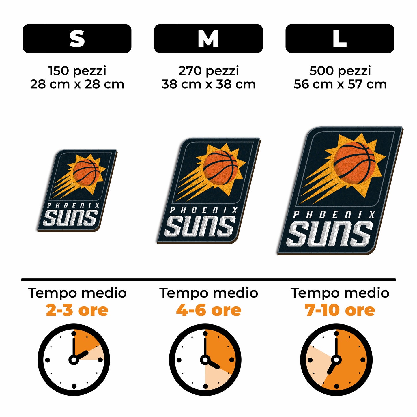 Phoenix Suns™ Logo - Puzzle di Legno