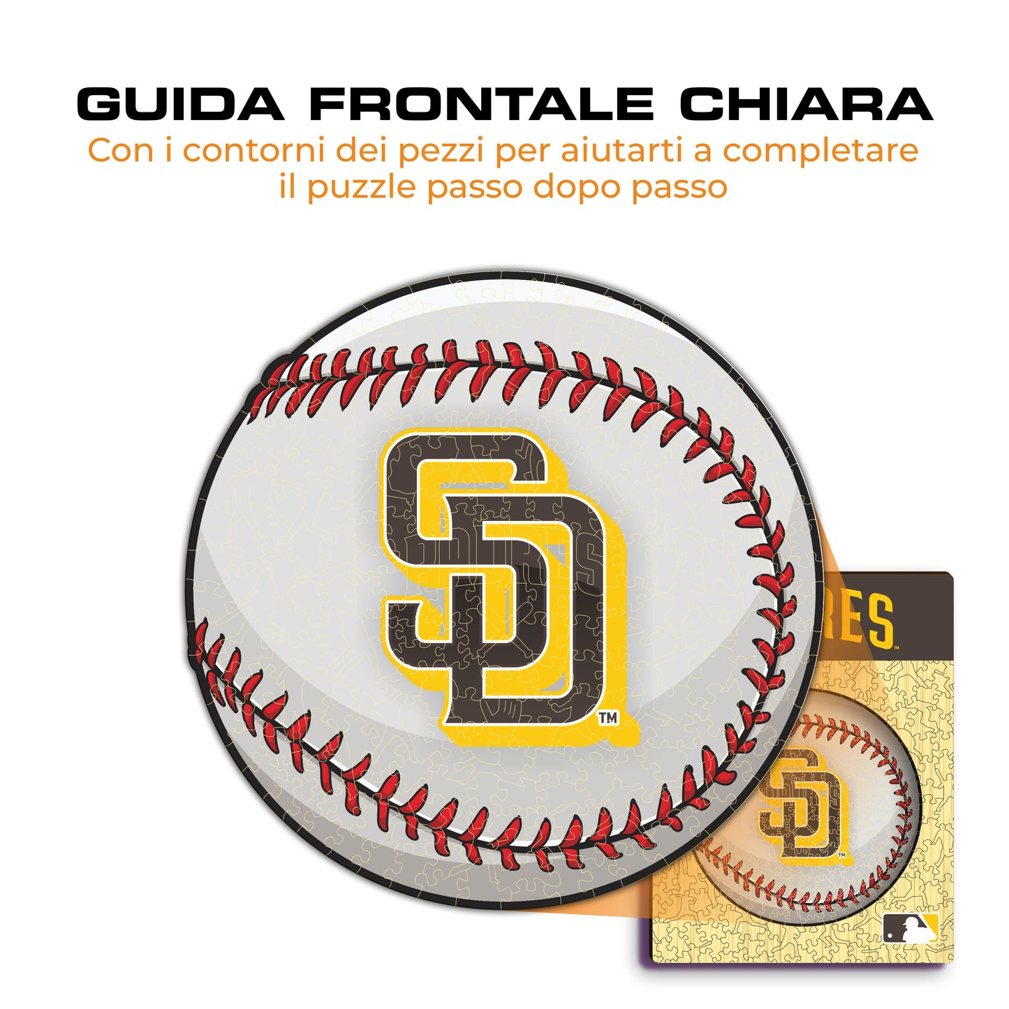 San Diego Padres™ Palla - Puzzle di Legno