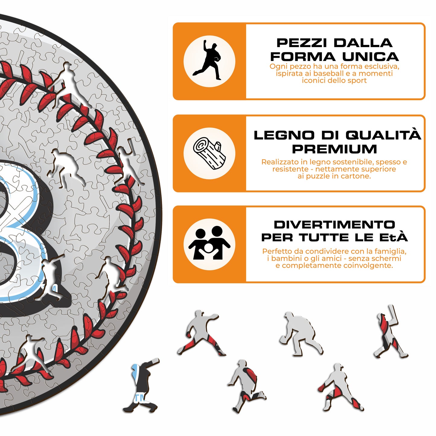 Tampa Bay Rays™ Palla - Puzzle di Legno