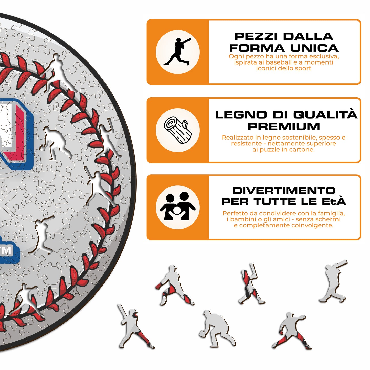 Texas Rangers™ Palla - Puzzle di Legno