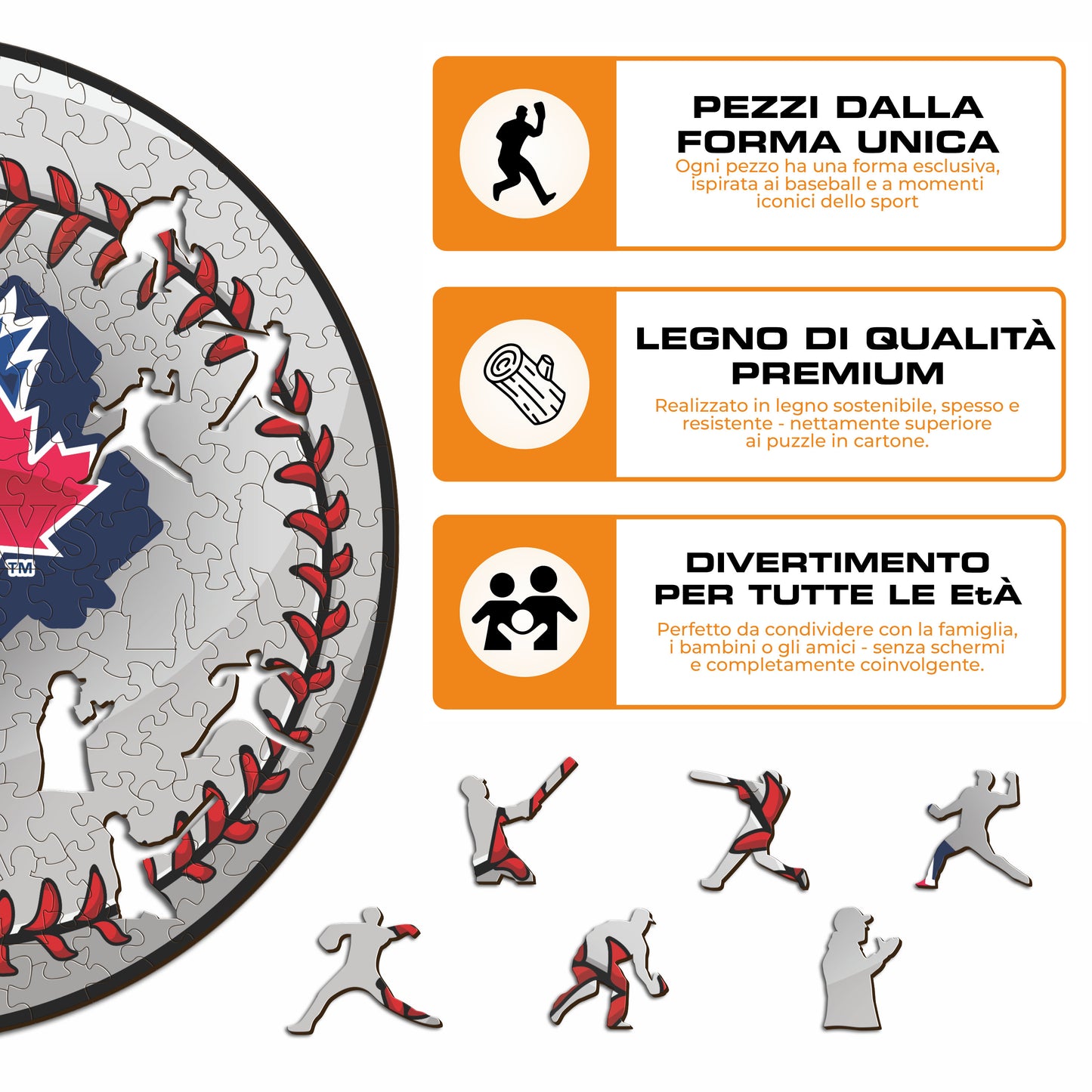 Toronto Blue Jays™ Palla - Puzzle di Legno