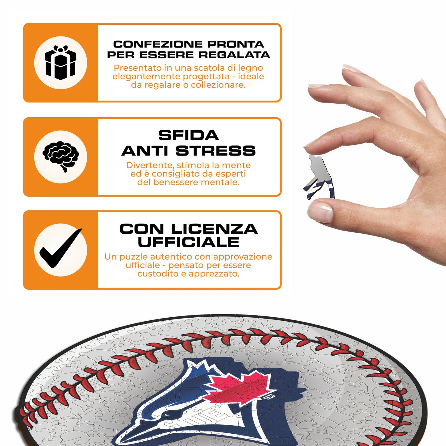 Toronto Blue Jays™ Palla - Puzzle di Legno