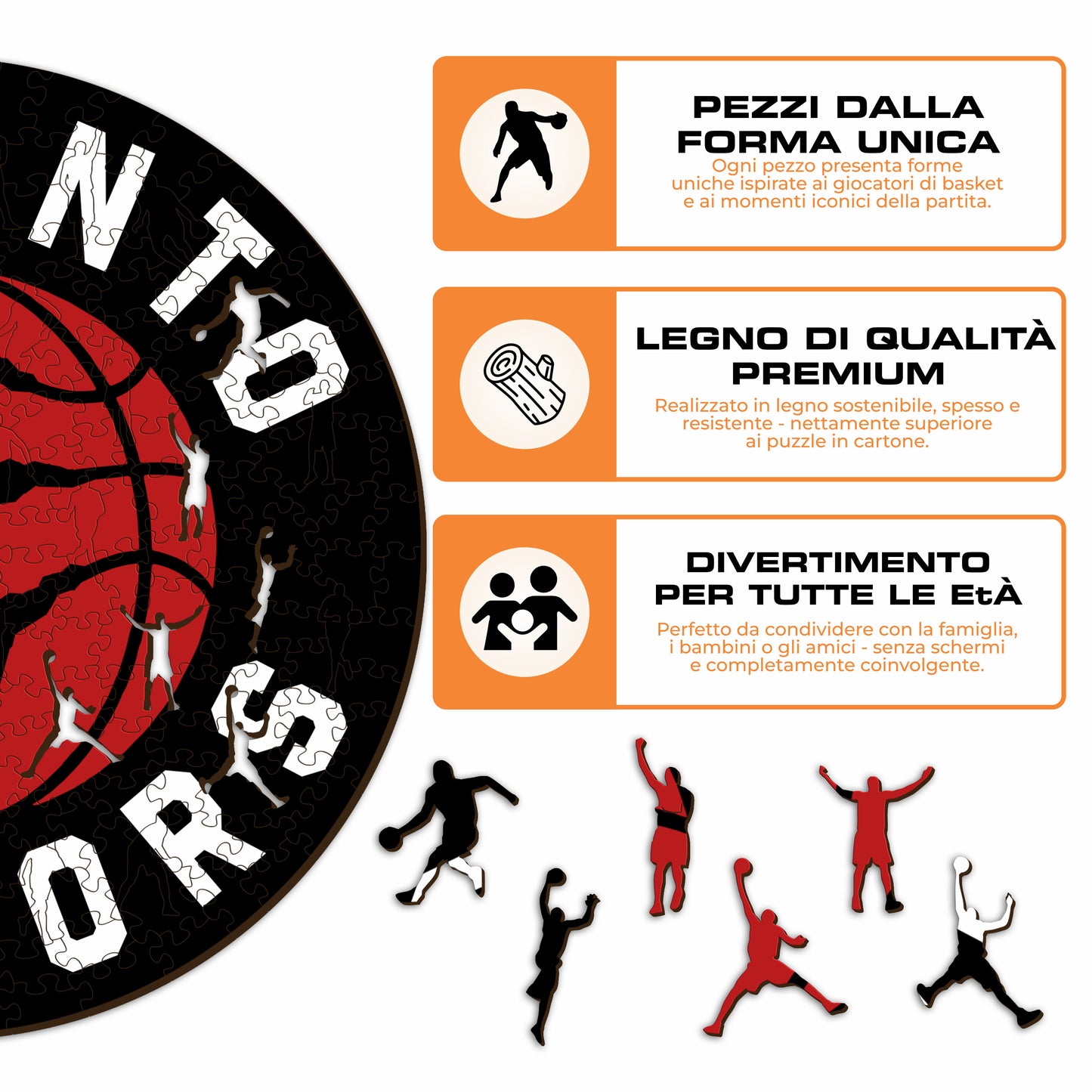 Toronto Raptors™ Logo - Puzzle di Legno
