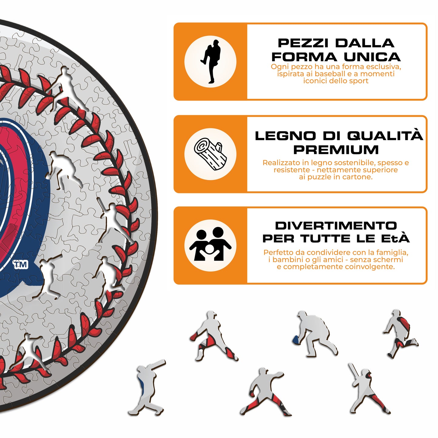 Washington Nationals™ Palla - Puzzle di Legno