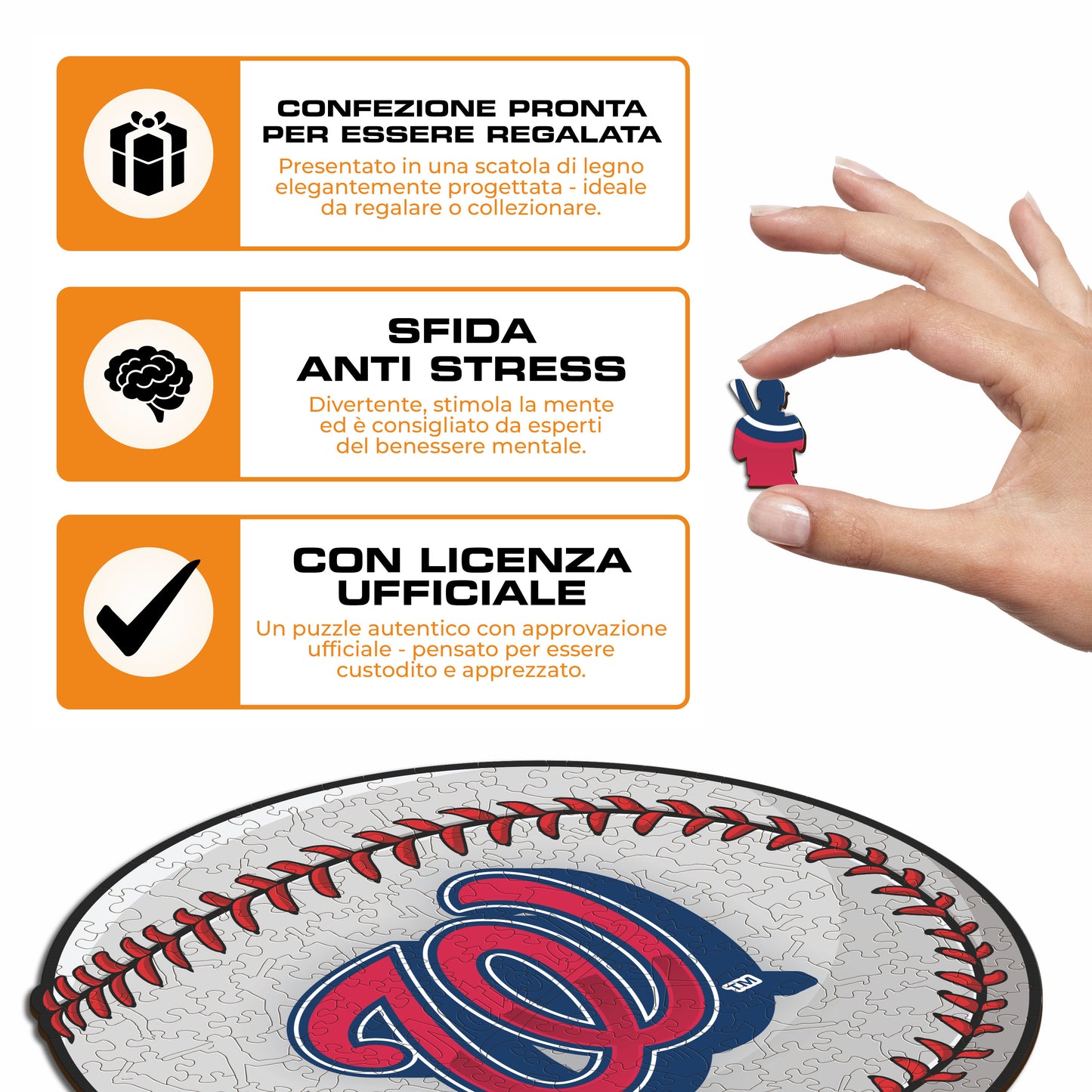 Washington Nationals™ Palla - Puzzle di Legno