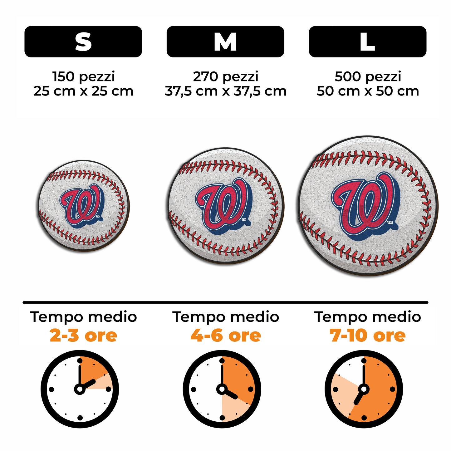 Washington Nationals™ Palla - Puzzle di Legno