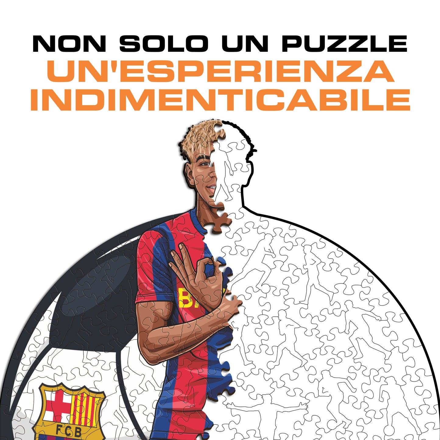 Lamine Yamal - Puzzle di Legno