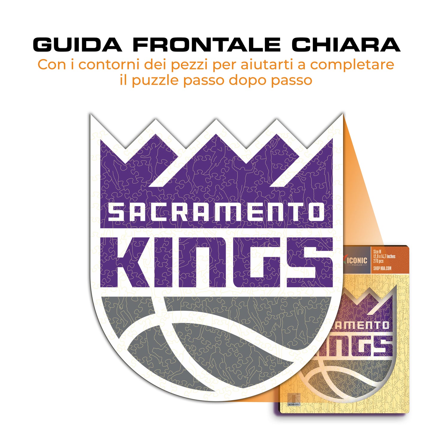 Sacramento Kings™ Logo - Puzzle di Legno