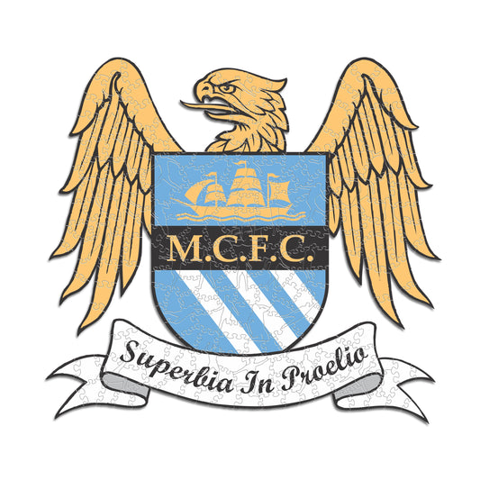 Retro Logo Manchester City® - Puzzle di Legno