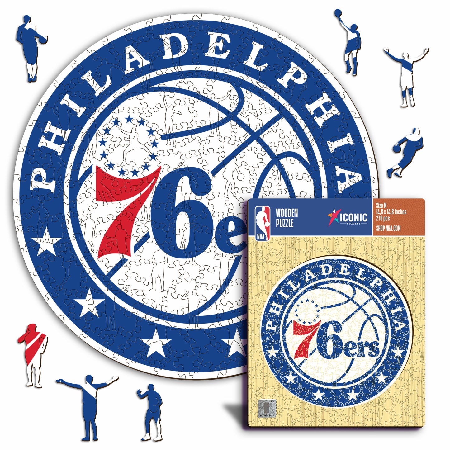 Philadelphia 76ers™ Logo - Puzzle di Legno