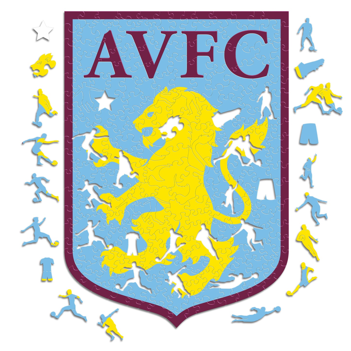 Logo Aston Villa® - Puzzle di Legno