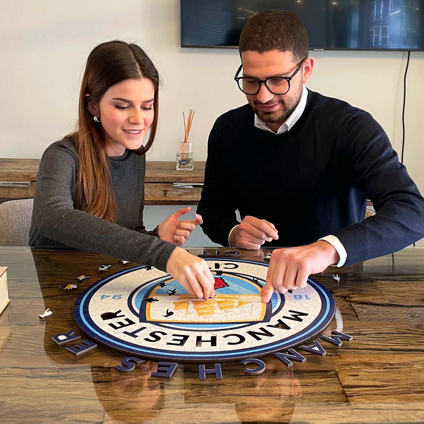 Logo Manchester City® - Puzzle di Legno