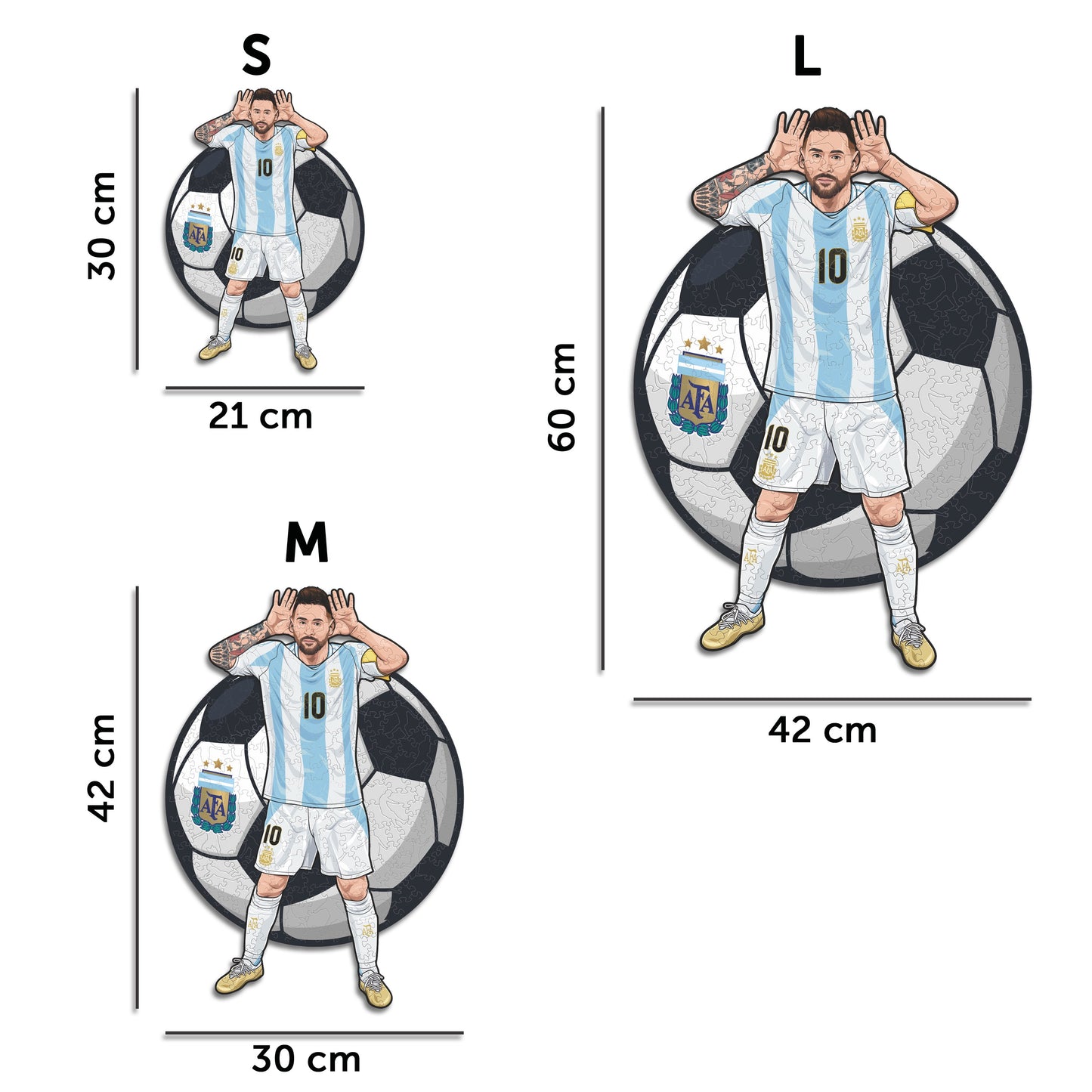 Lionel Messi - Puzzle di Legno