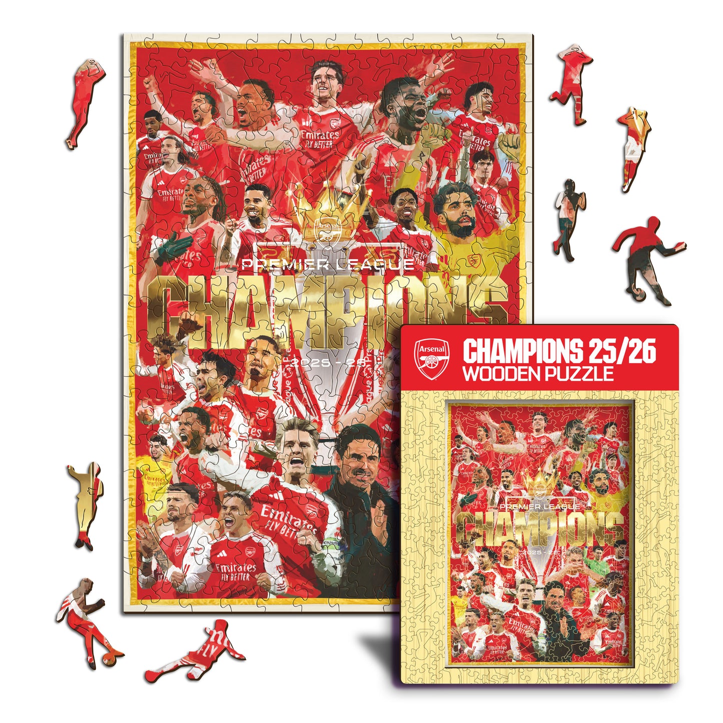 Arsenal® Premier League Champions 25/26 - Puzzle di Legno
