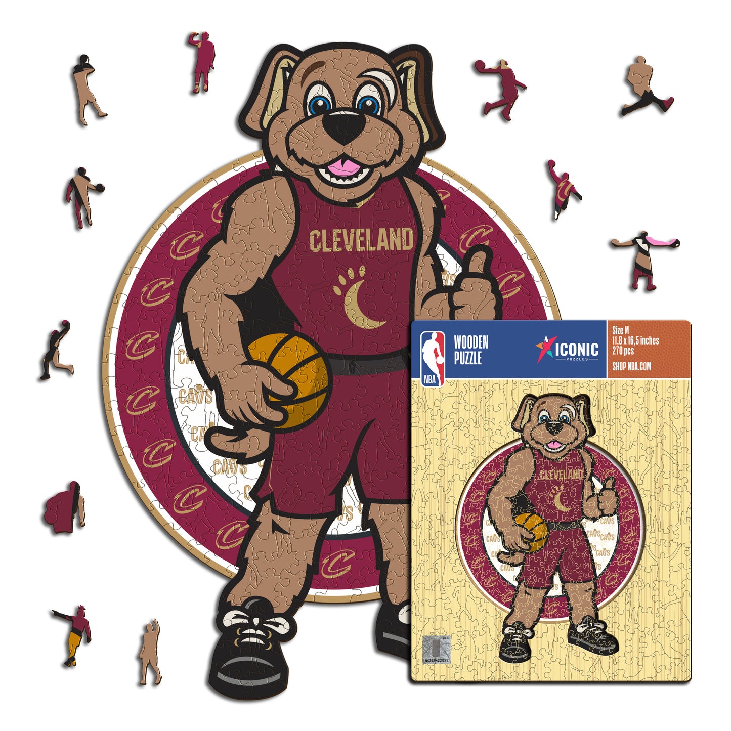 Cleveland Cavaliers™ Mascotte - Puzzle di Legno