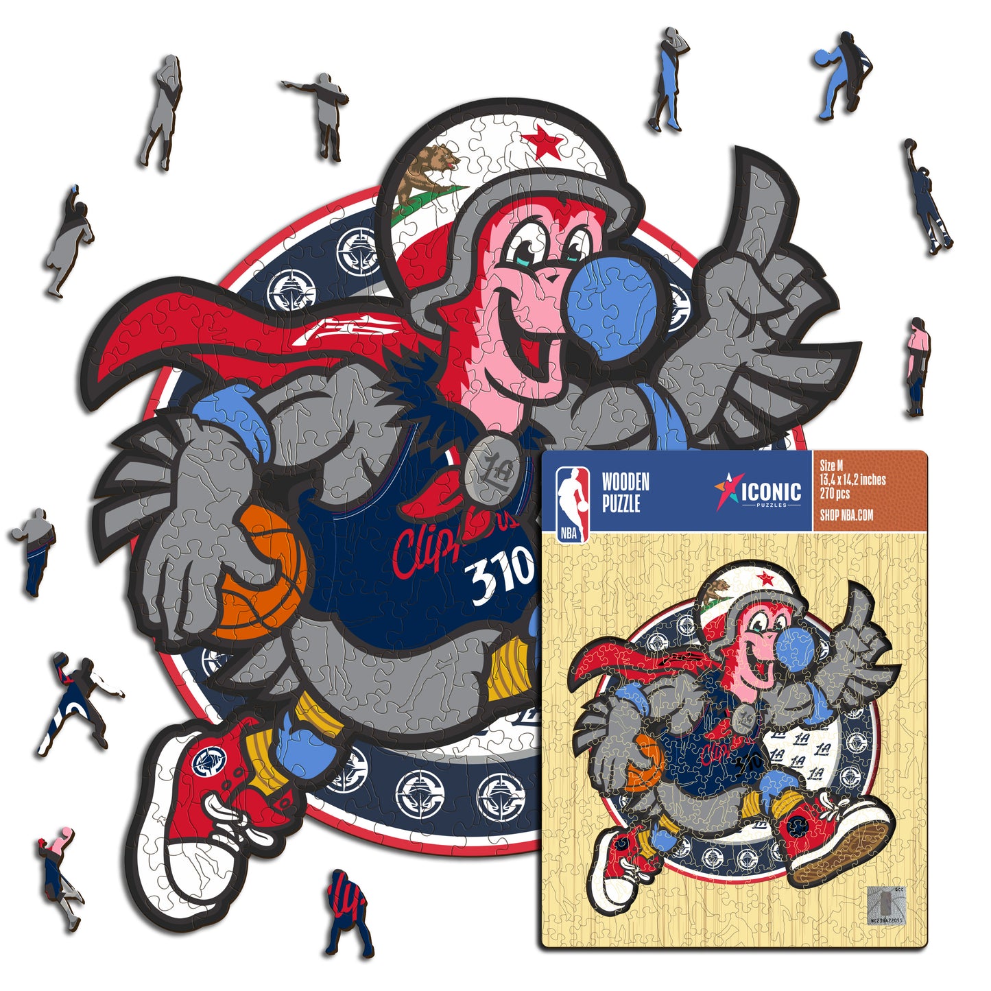 Los Angeles Clippers™ Mascotte - Puzzle di Legno
