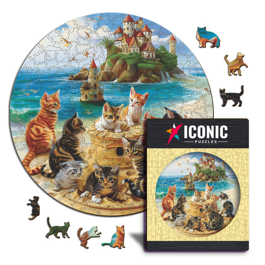Gattini al Mare - Puzzle di Legno