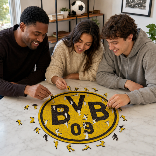 Borussia Dortmund® Logo Puzzle di Legno