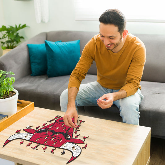 Chicago Bulls™ Logo - Puzzle di Legno