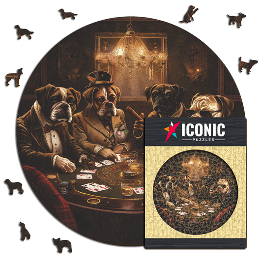 Cani Giocando a Poker - Puzzle di Legno