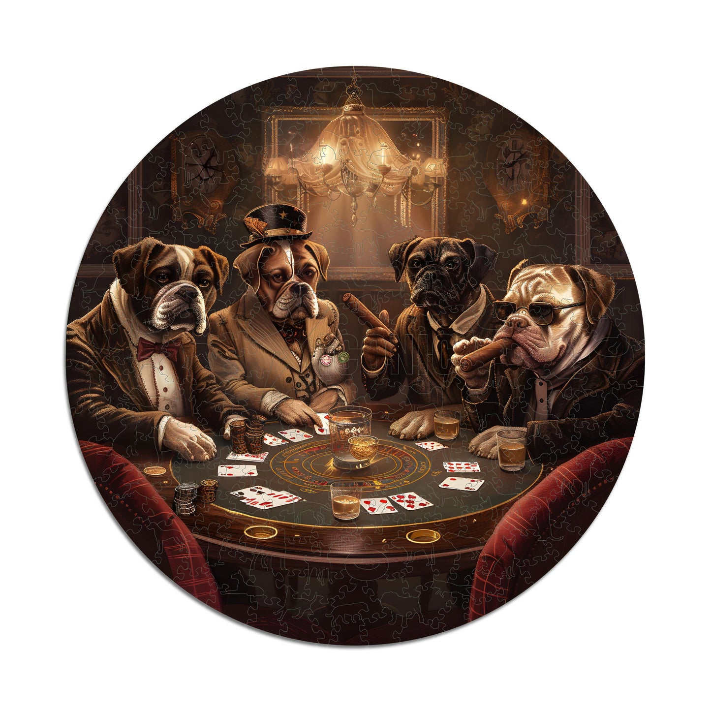 Cani Giocando a Poker - Puzzle di Legno