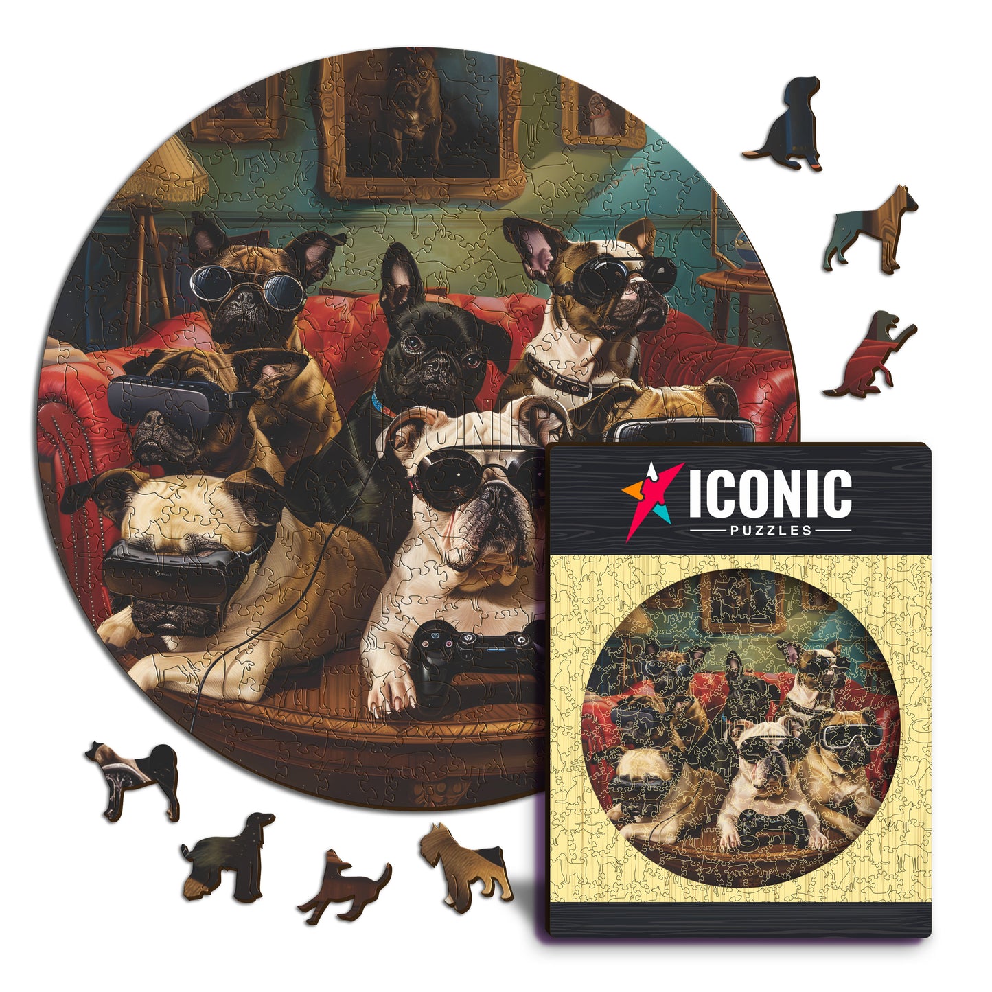 Cani Gamer - Puzzle di Legno