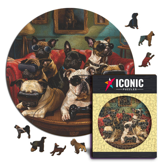 Cani Gamer - Puzzle di Legno
