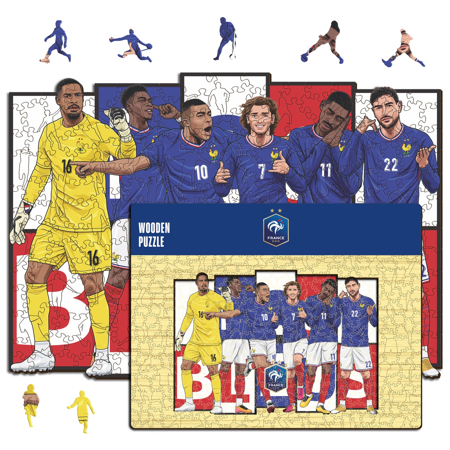 6 Players Francia® - Puzzle di Legno