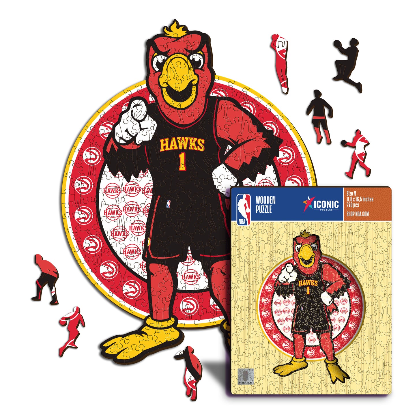 Atlanta Hawks™ Mascotte - Puzzle di Legno