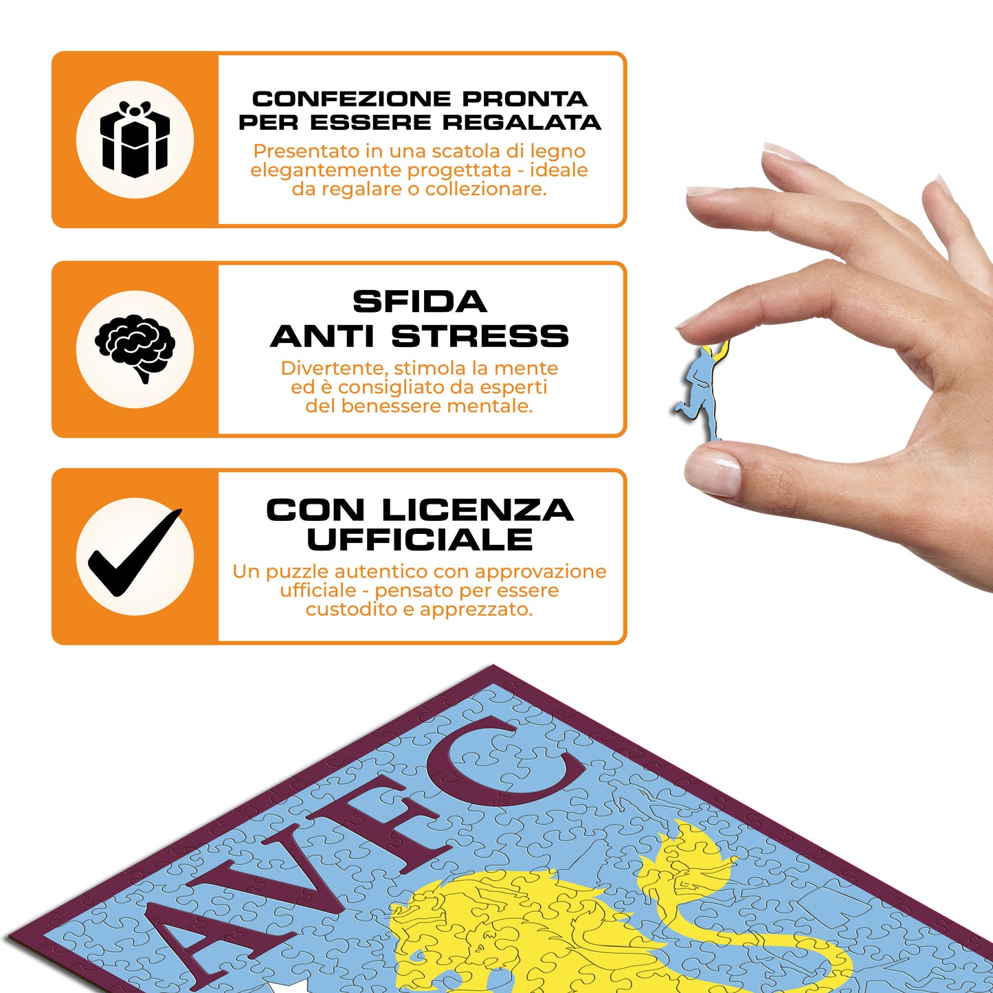 Logo Aston Villa® - Puzzle di Legno