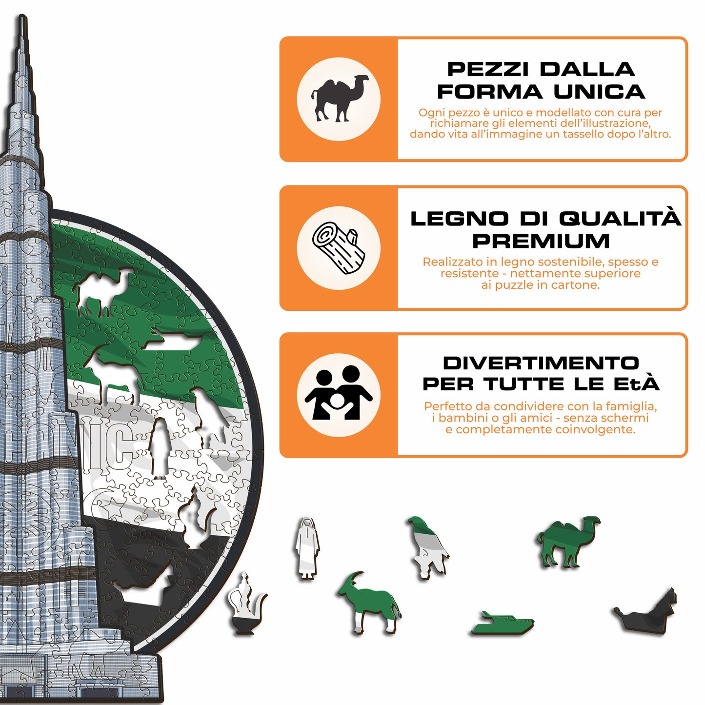 Burj Khalifa - Puzzle di Legno