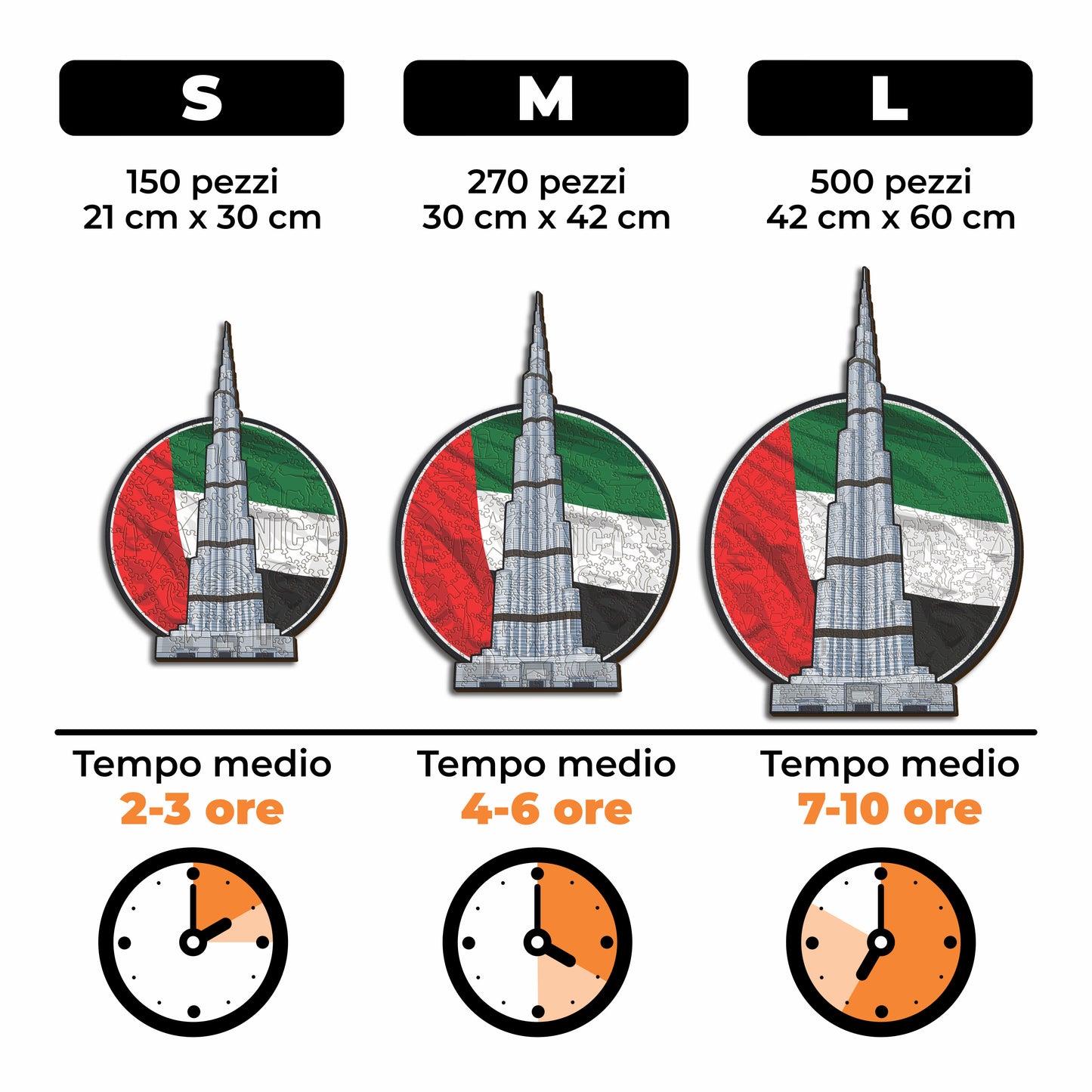 Burj Khalifa - Puzzle di Legno