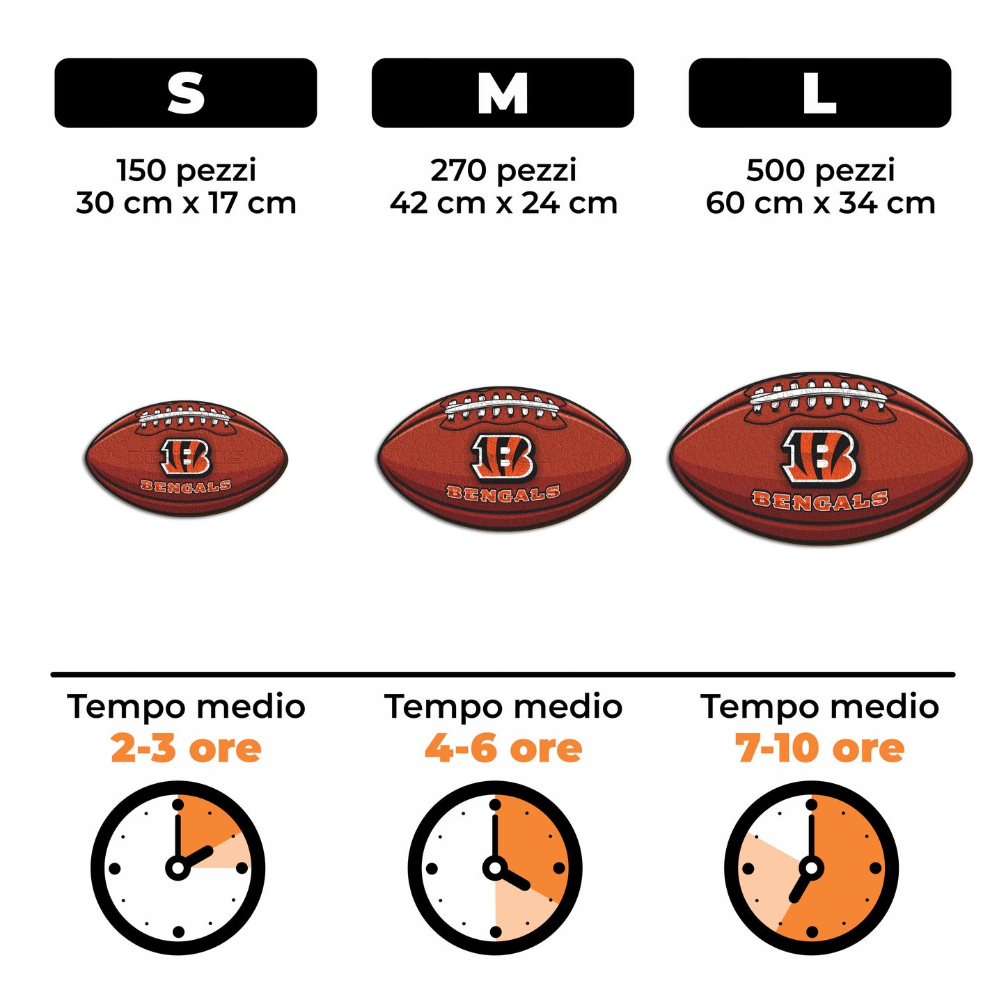 Palla Cincinnati Bengals™ - Puzzle di Legno