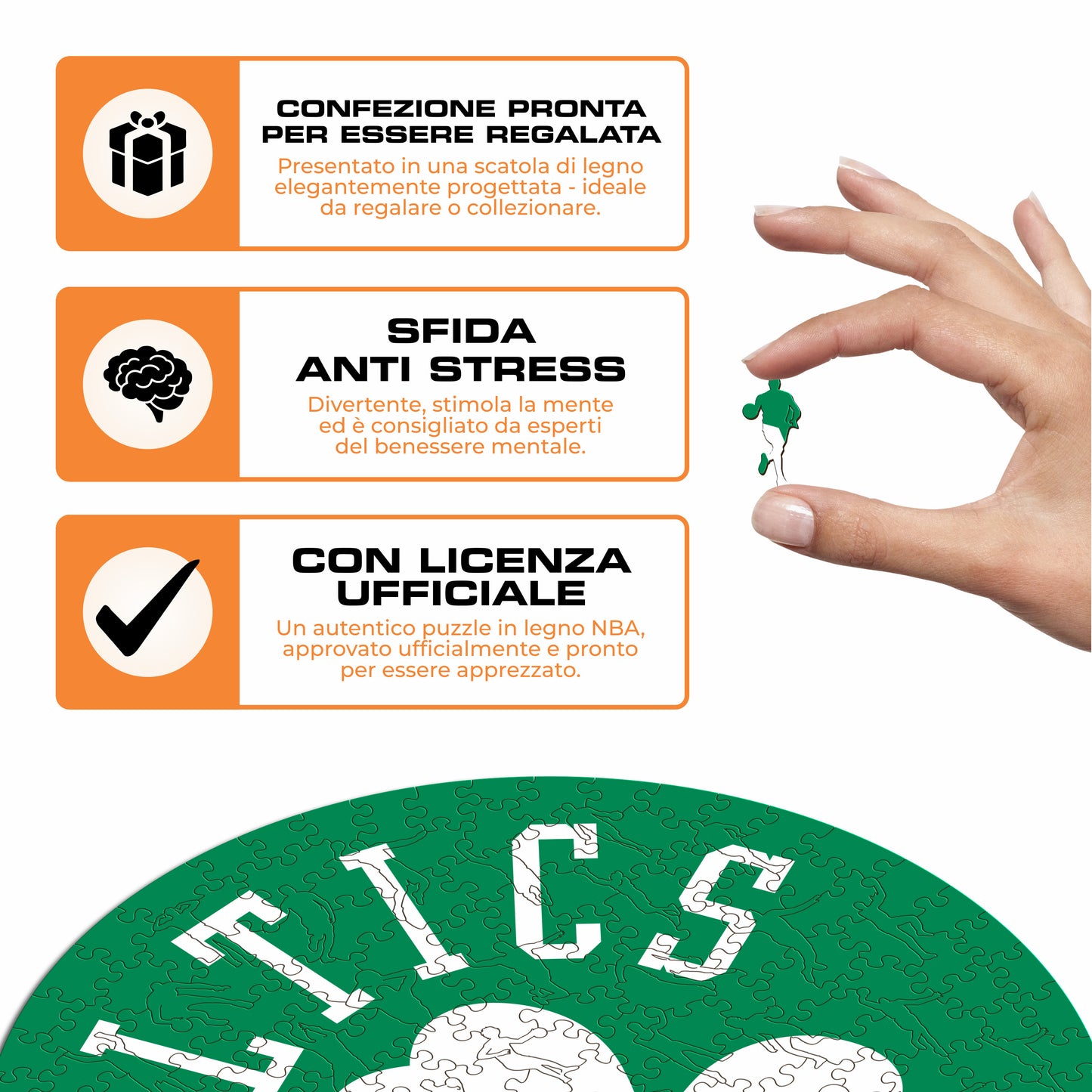 Boston Celtics™ Logo - Puzzle di Legno
