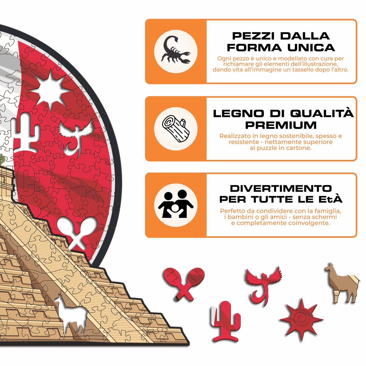 Chichén Itzá - Puzzle di Legno