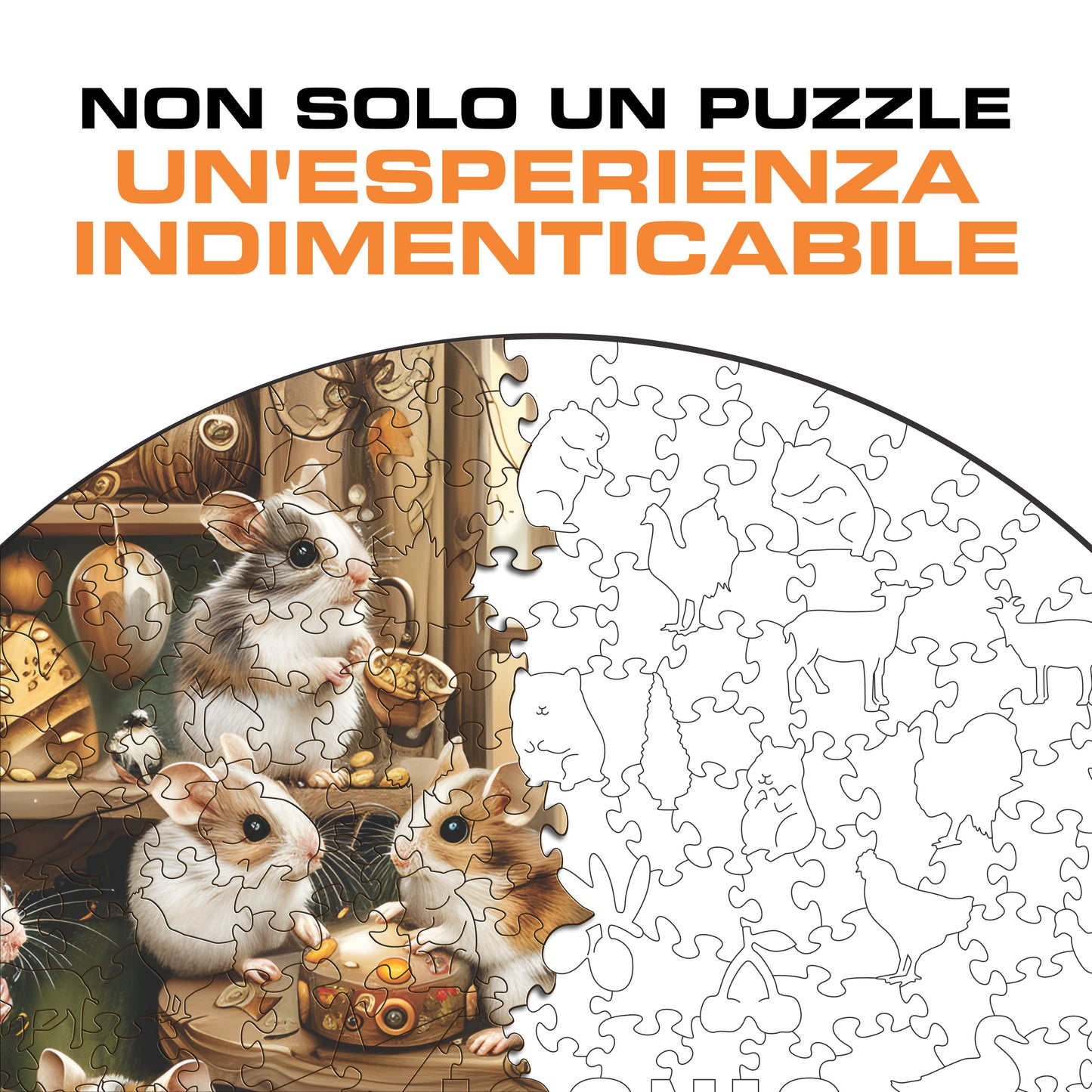 Criceti Curiosi - Puzzle di Legno