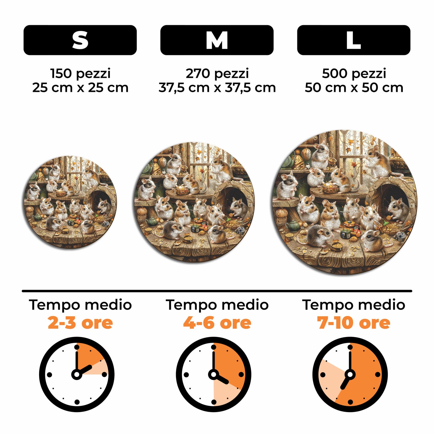Criceti Curiosi - Puzzle di Legno