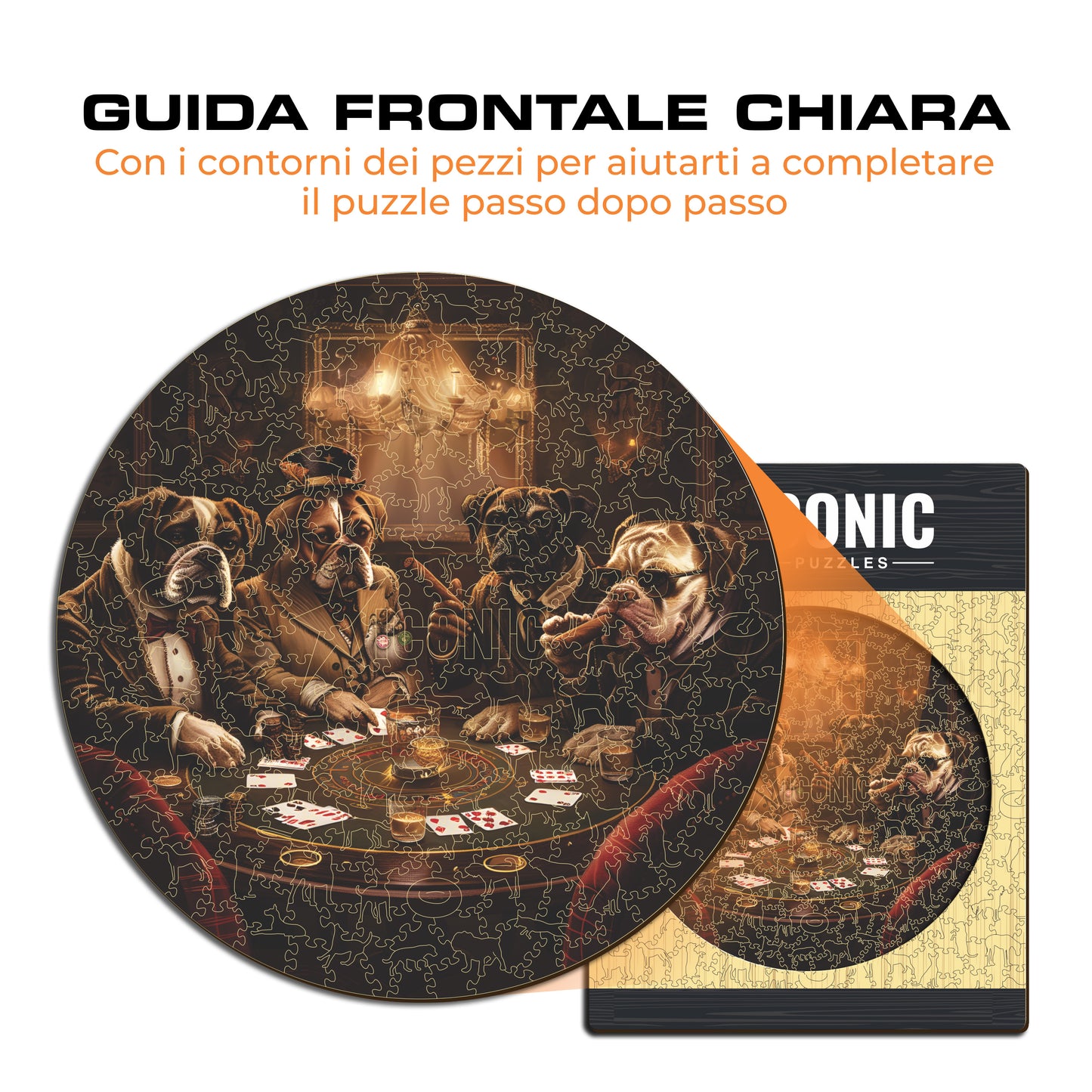 Cani Giocando a Poker - Puzzle di Legno