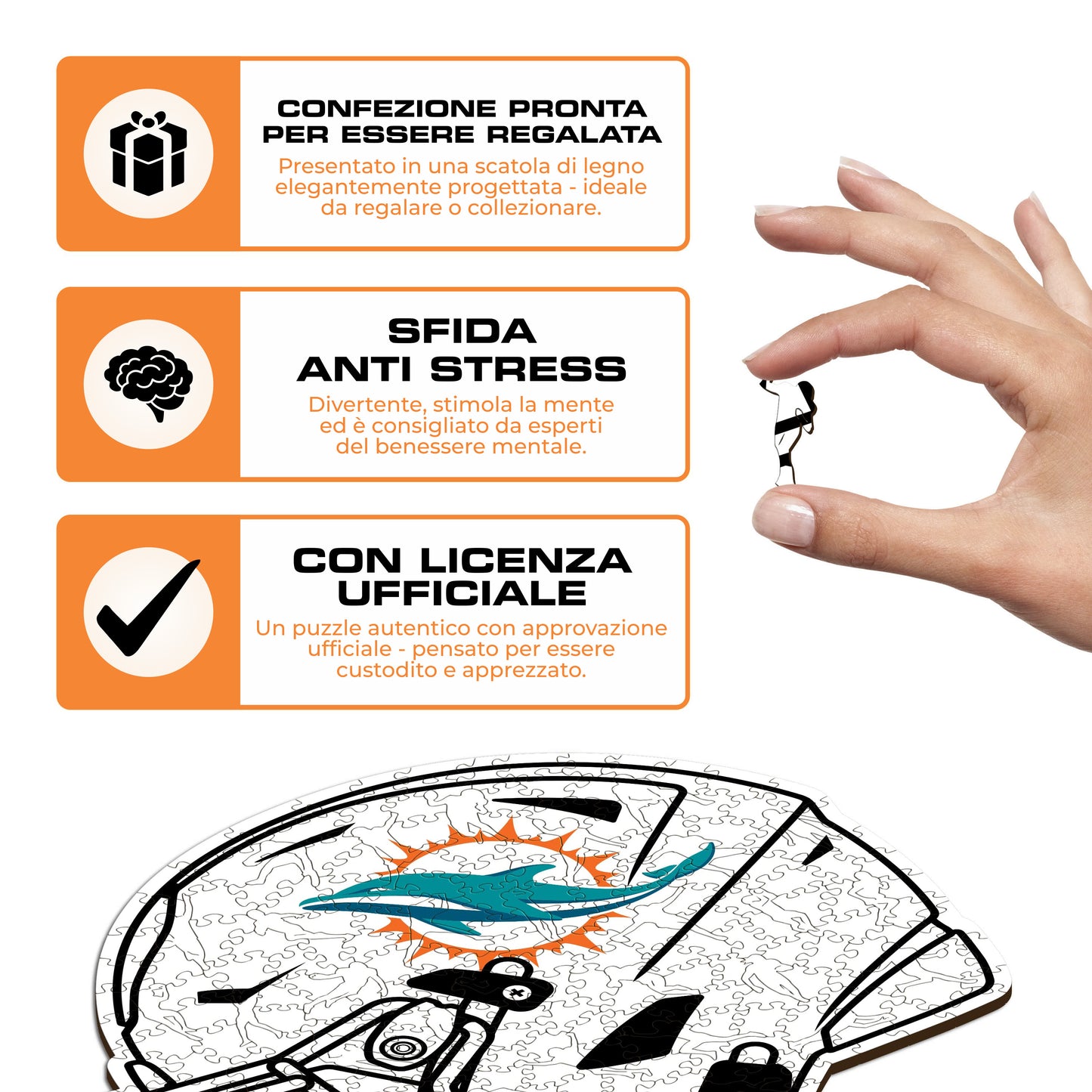 Casco Miami Dolphins™ - Puzzle di Legno