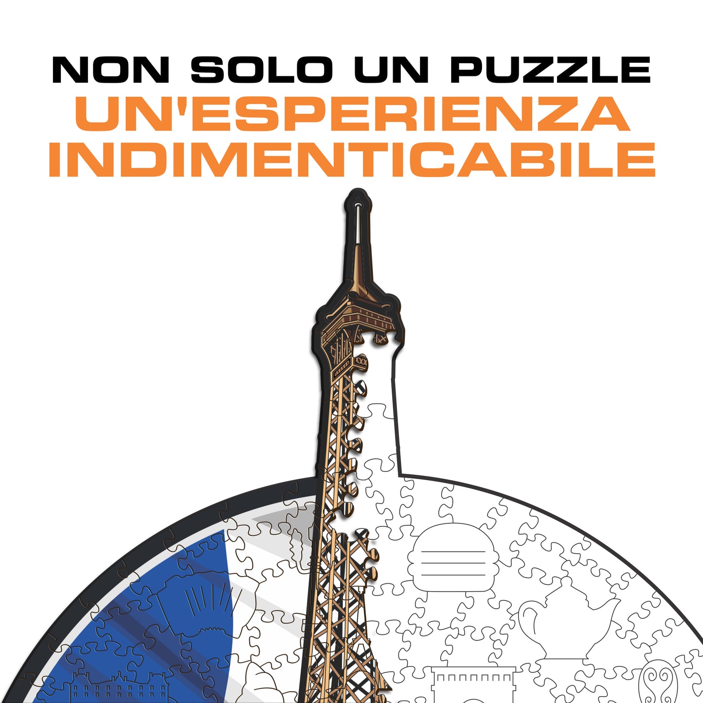 Torre Eiffel - Puzzle di Legno