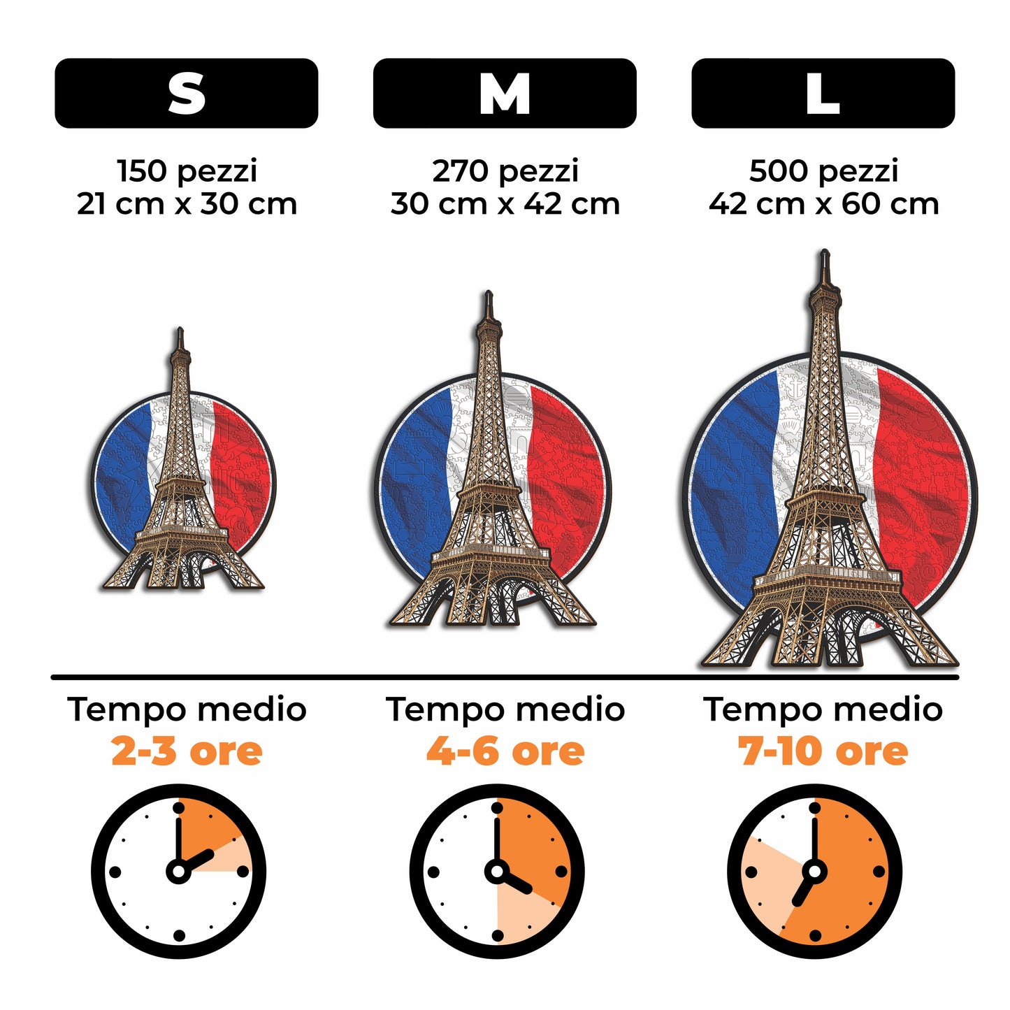 Torre Eiffel - Puzzle di Legno