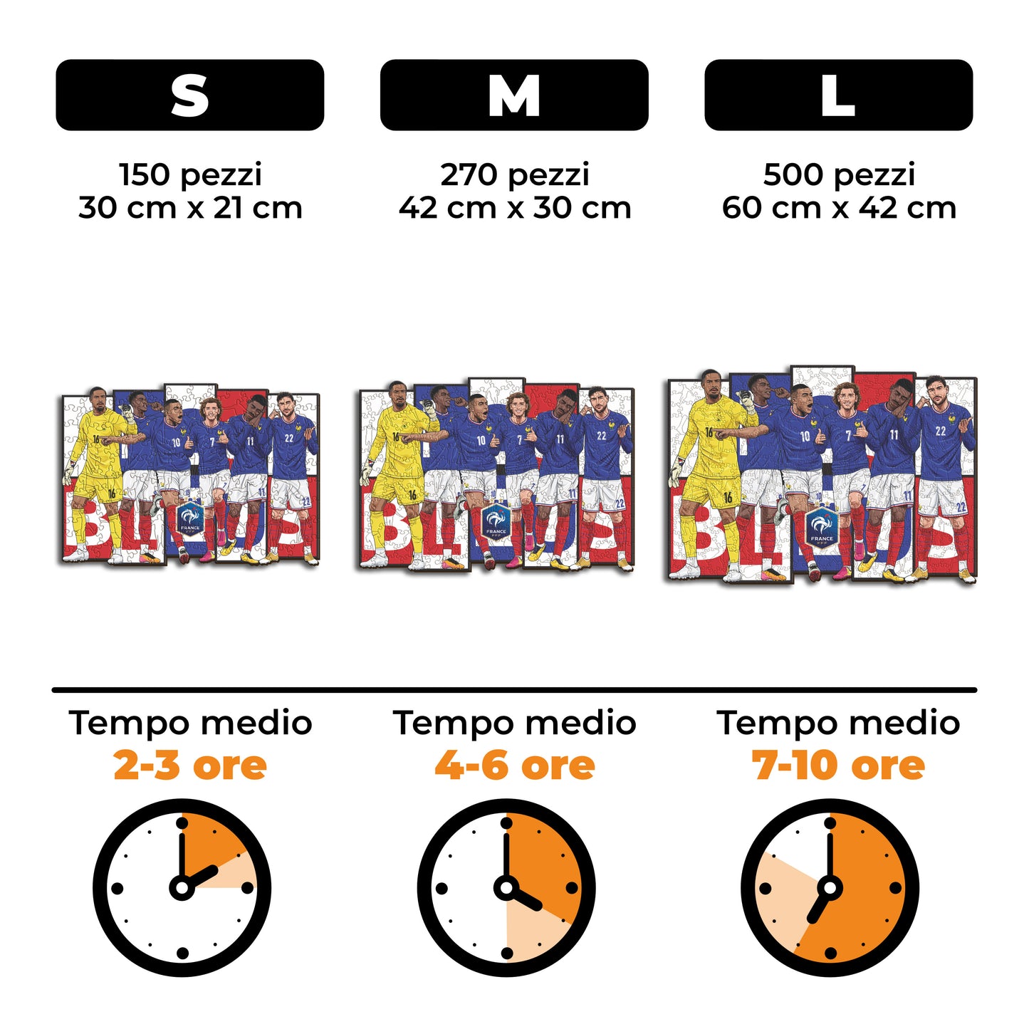6 Players Francia® - Puzzle di Legno