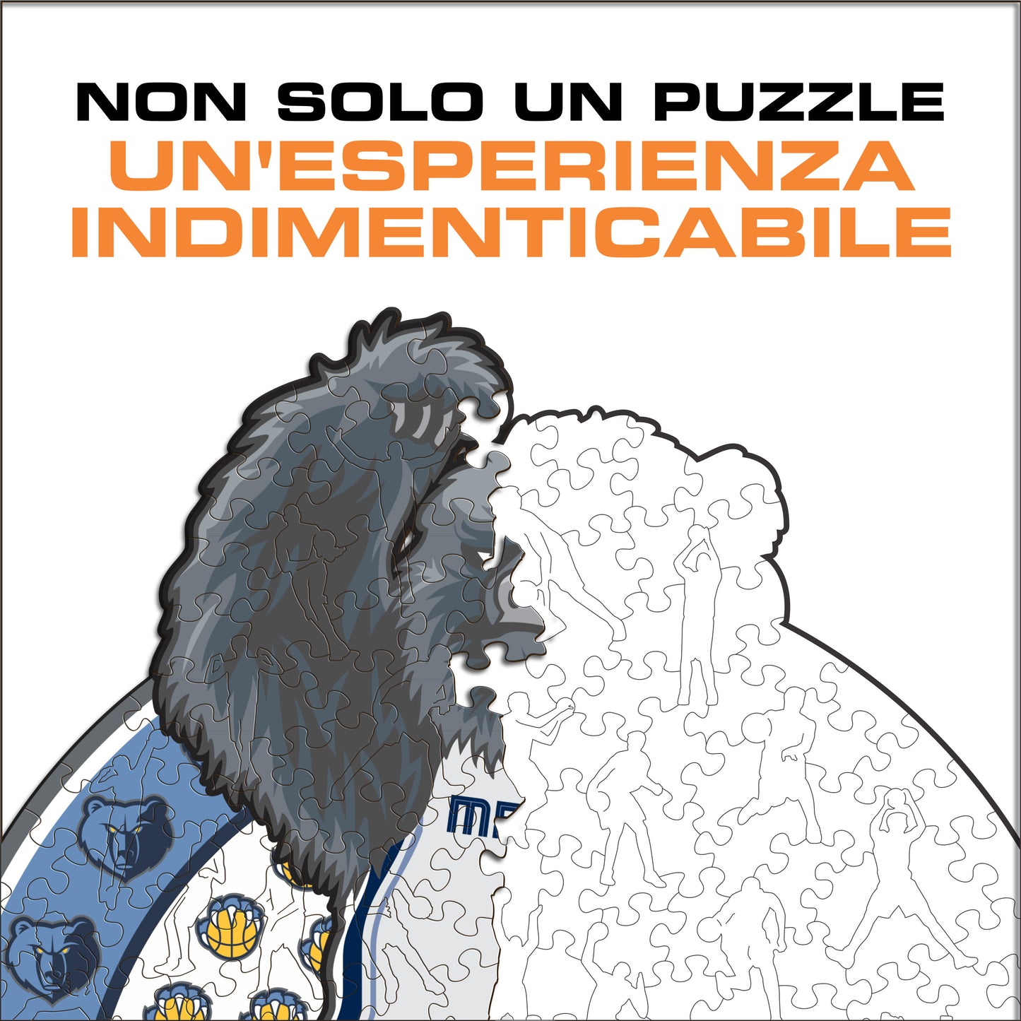Memphis Grizzlies™ Mascotte - Puzzle di Legno