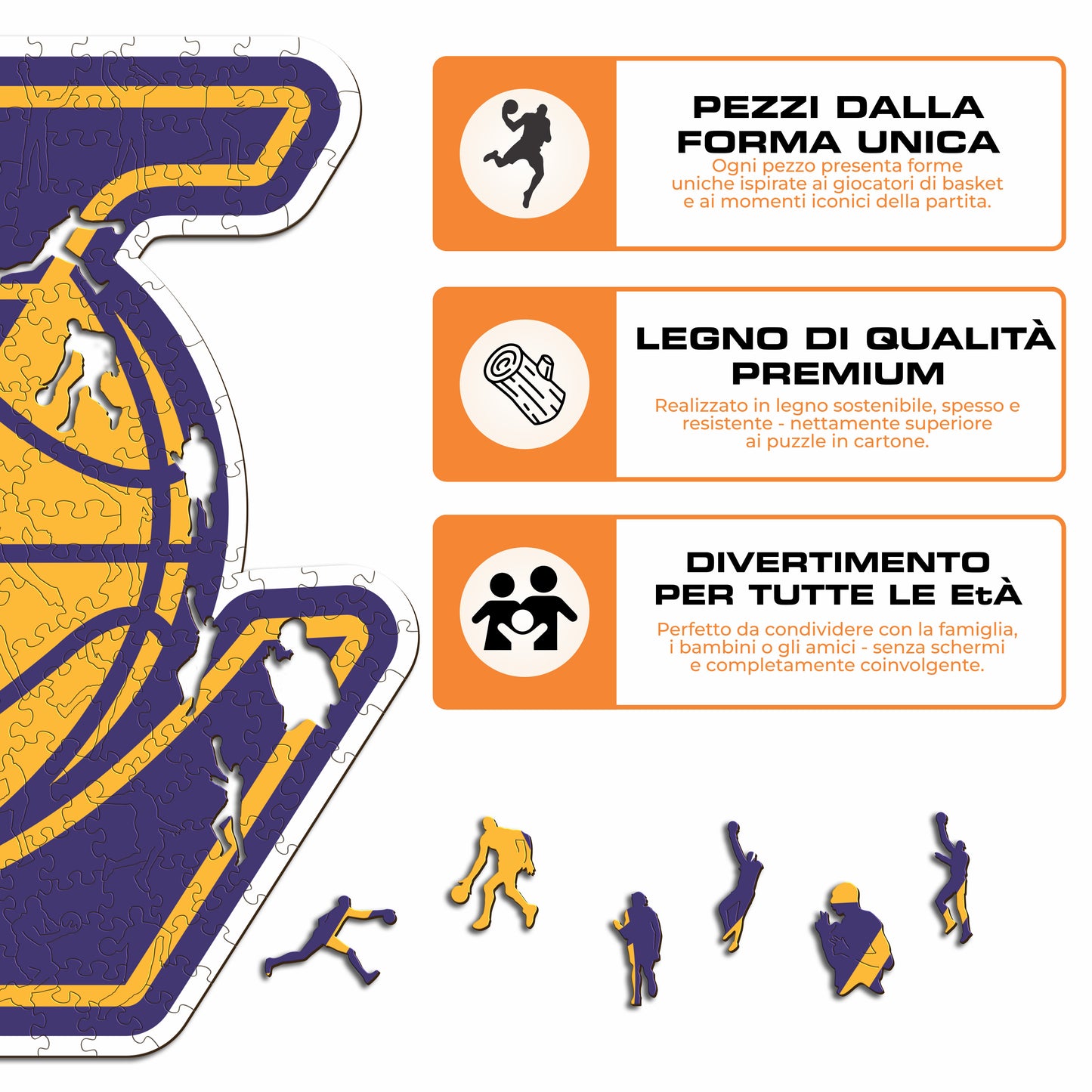 Los Angeles Lakers™ Logo - Puzzle di Legno