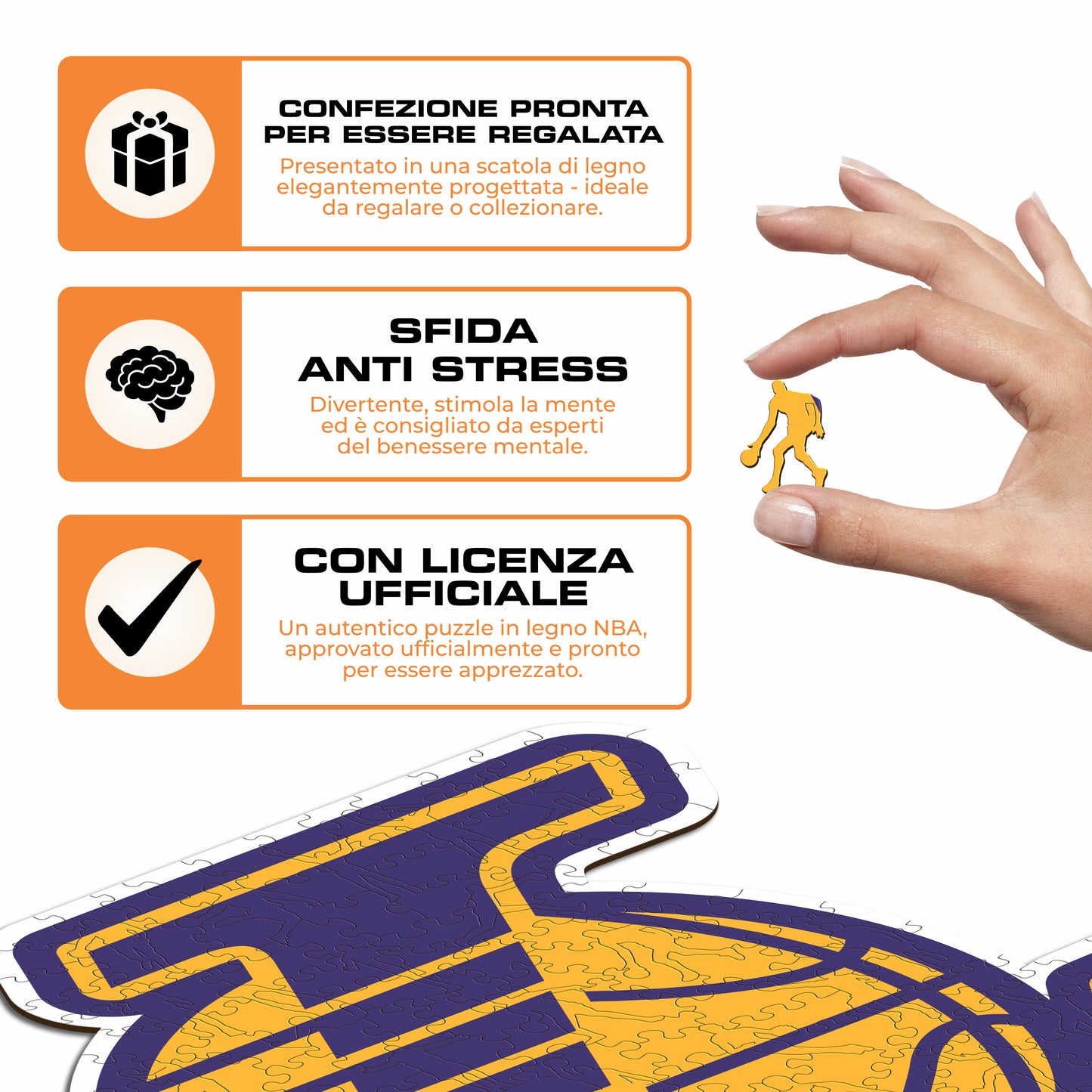 Los Angeles Lakers™ Logo - Puzzle di Legno